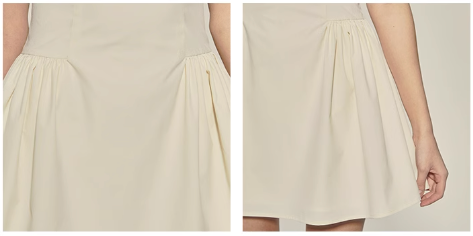 Faux Layered Sleeveless Dress With Collar & Bow