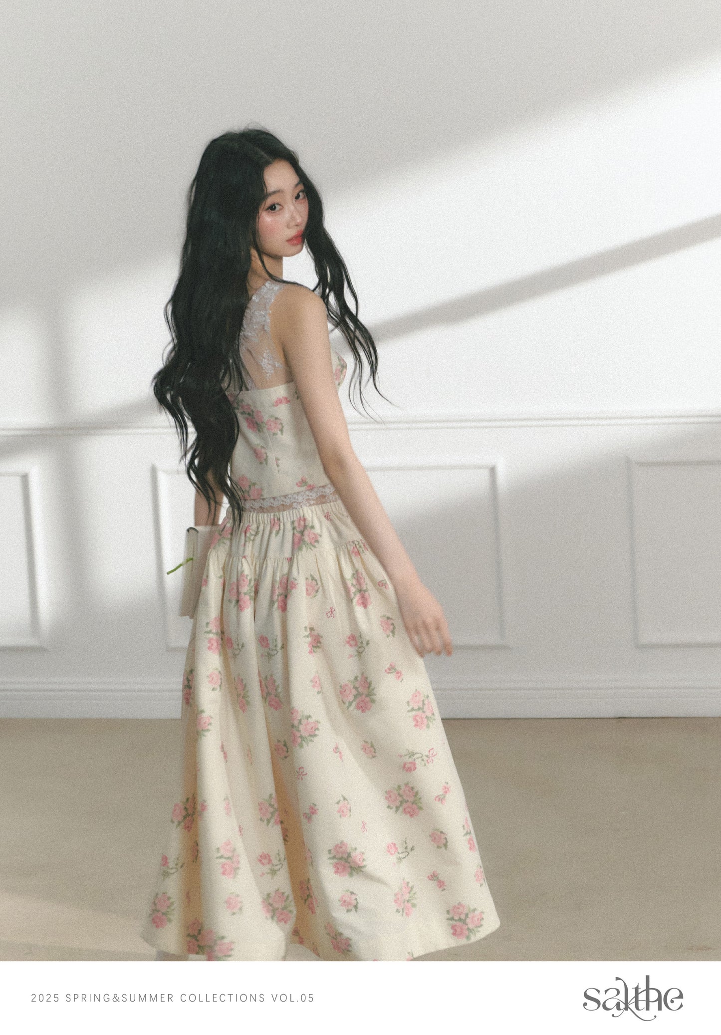 Floral Lace-Accent Sleeveless Top & Skirt