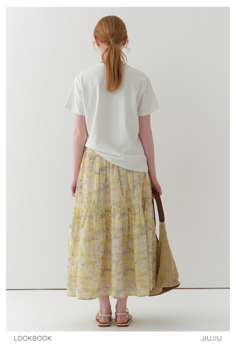 Cheese Bread Print Cotton T-Shirt