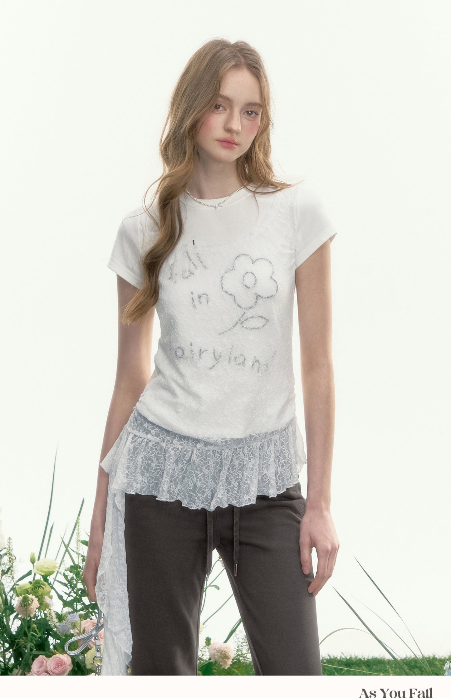 Sheer Lace Peplum Tank With Ruffle Detail