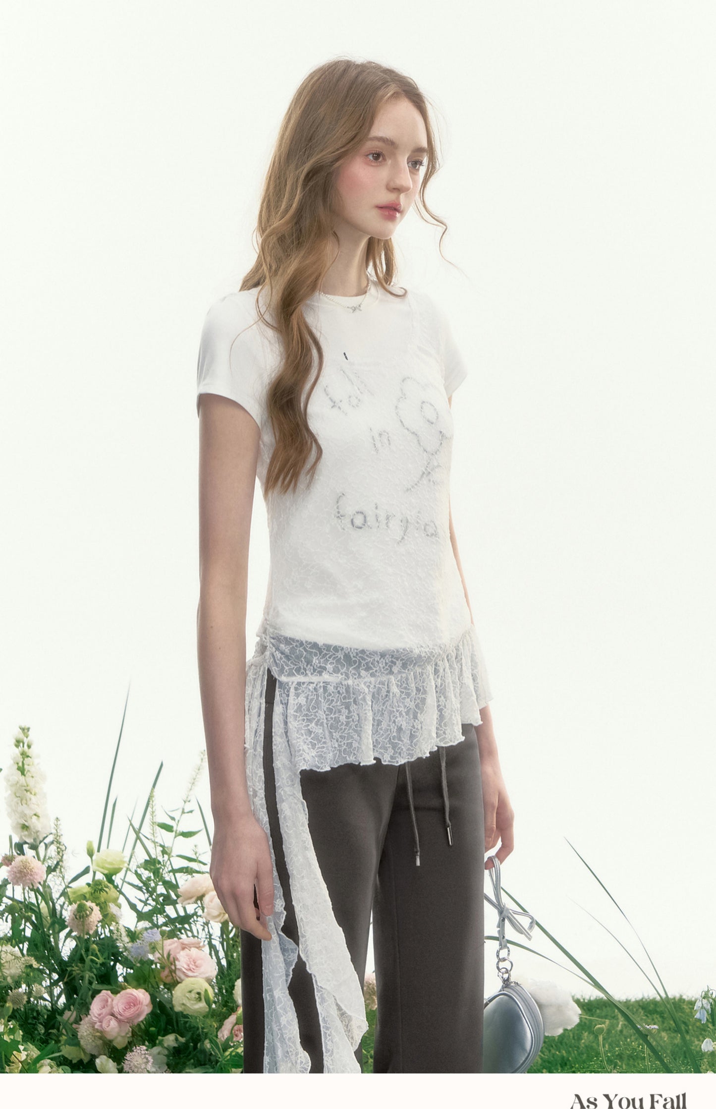 Sheer Lace Peplum Tank With Ruffle Detail