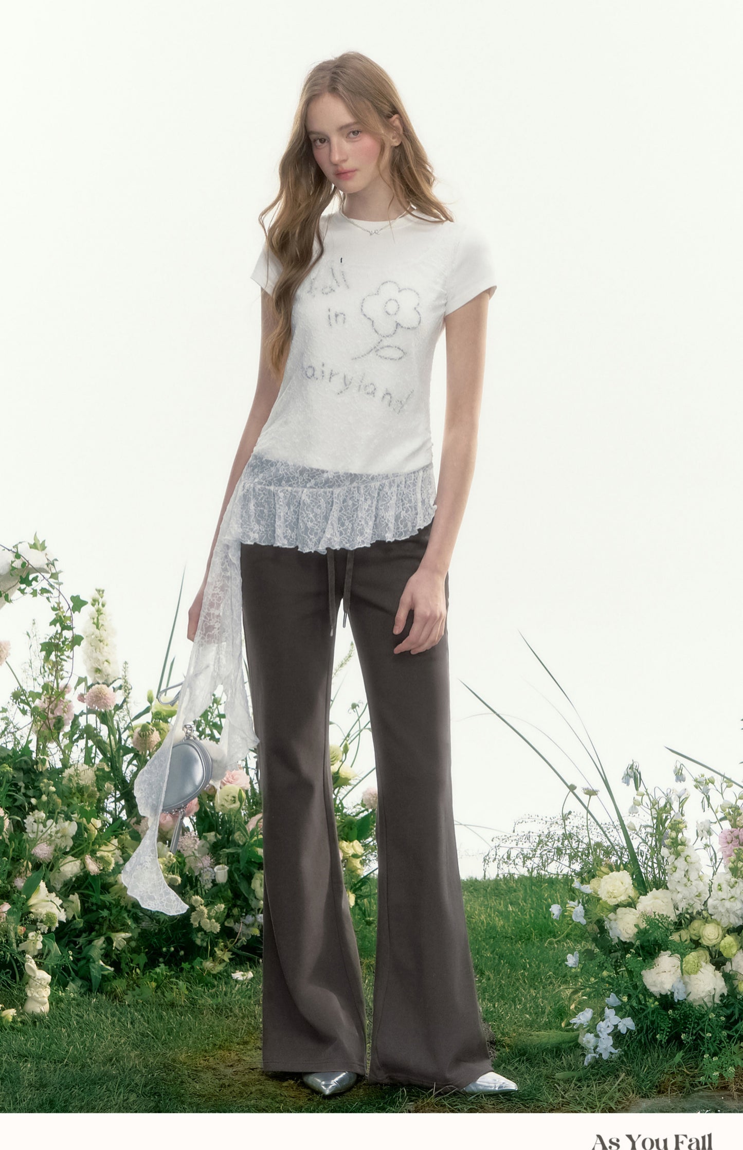 Sheer Lace Peplum Tank With Ruffle Detail