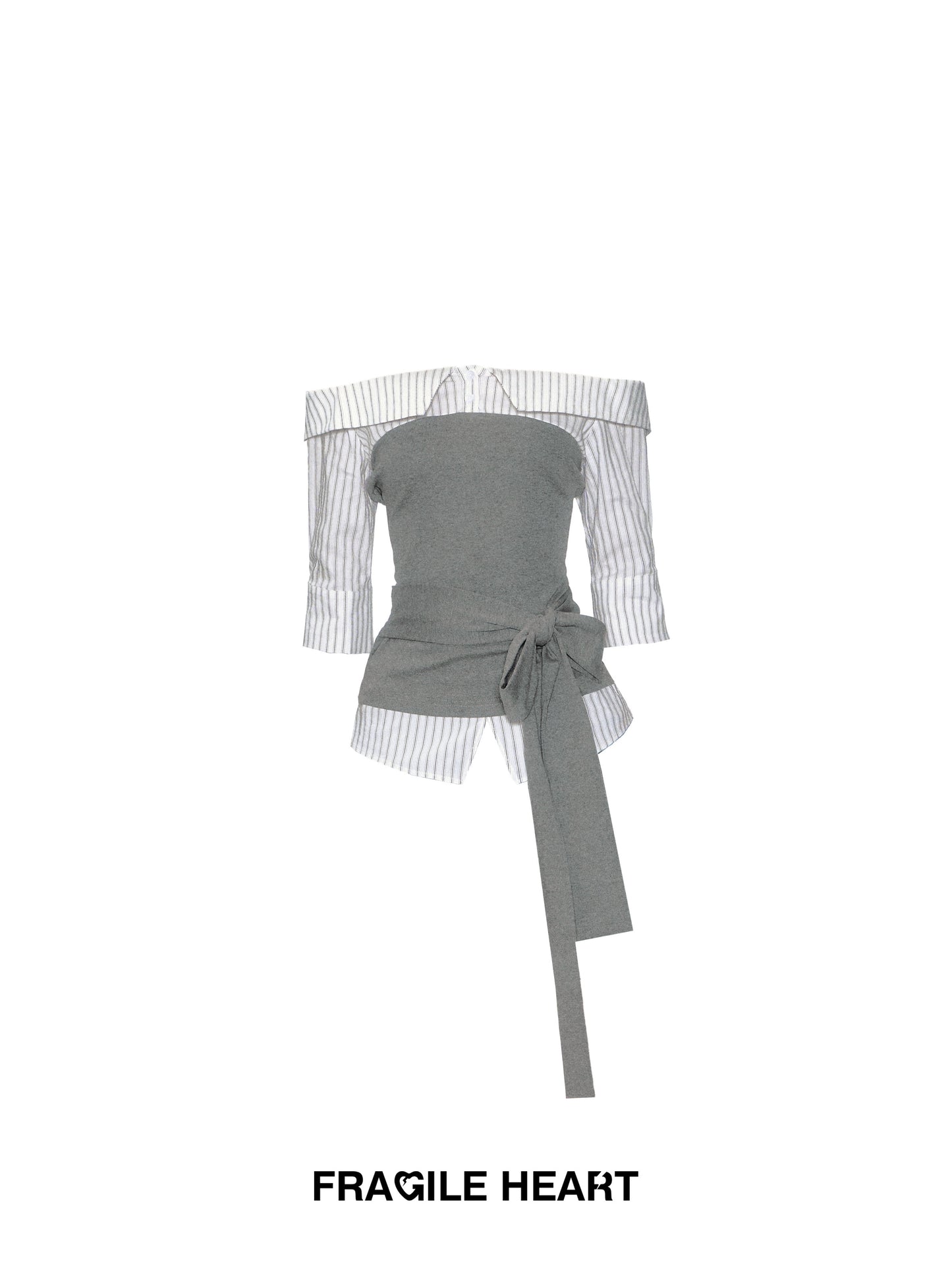 Layered Tube Top Off-Shoulder Shirt