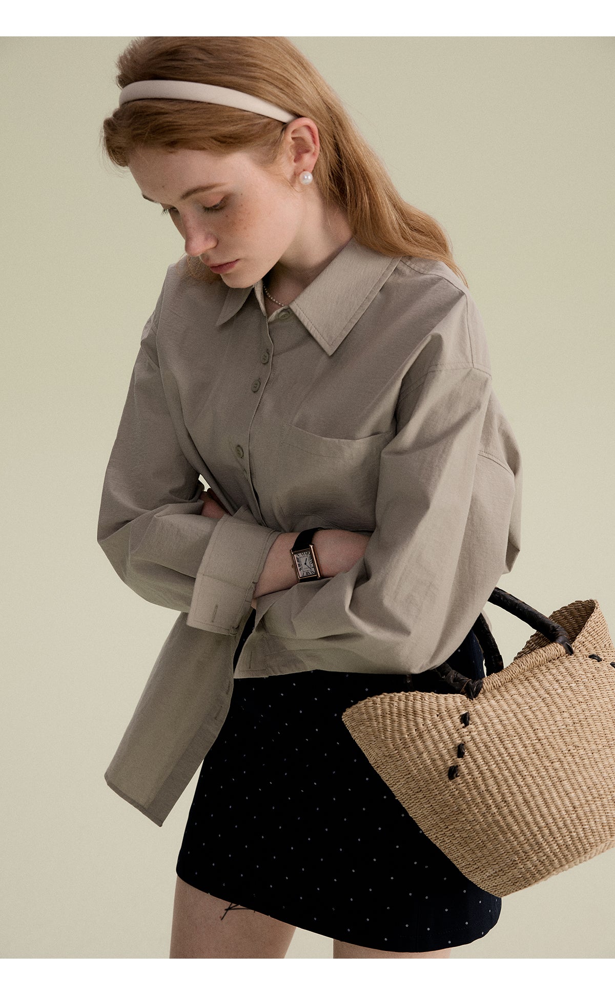 Monotone Paired-Button Shirt