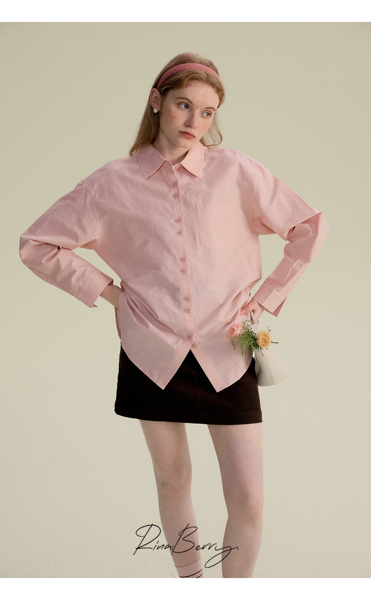 Monotone Paired-Button Shirt