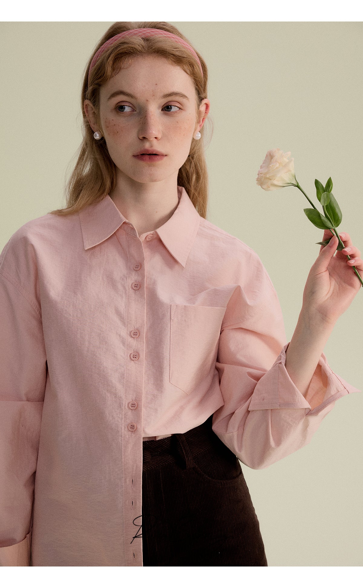 Monotone Paired-Button Shirt