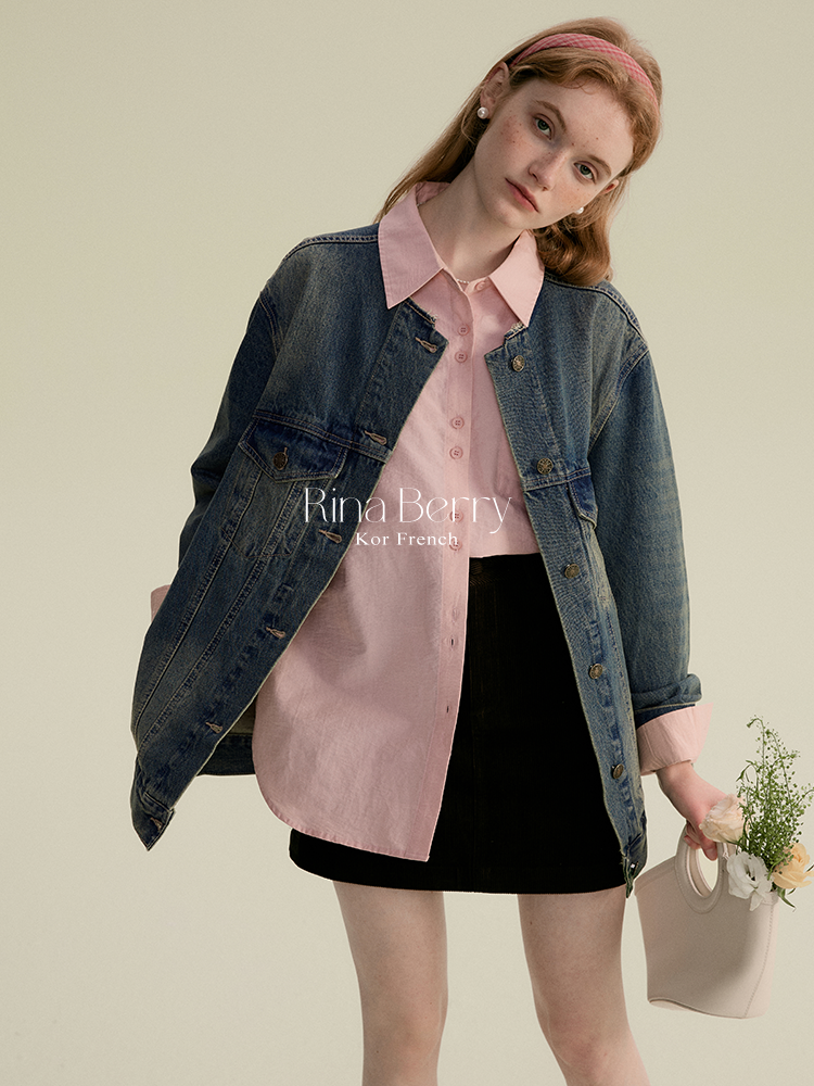 Monotone Paired-Button Shirt