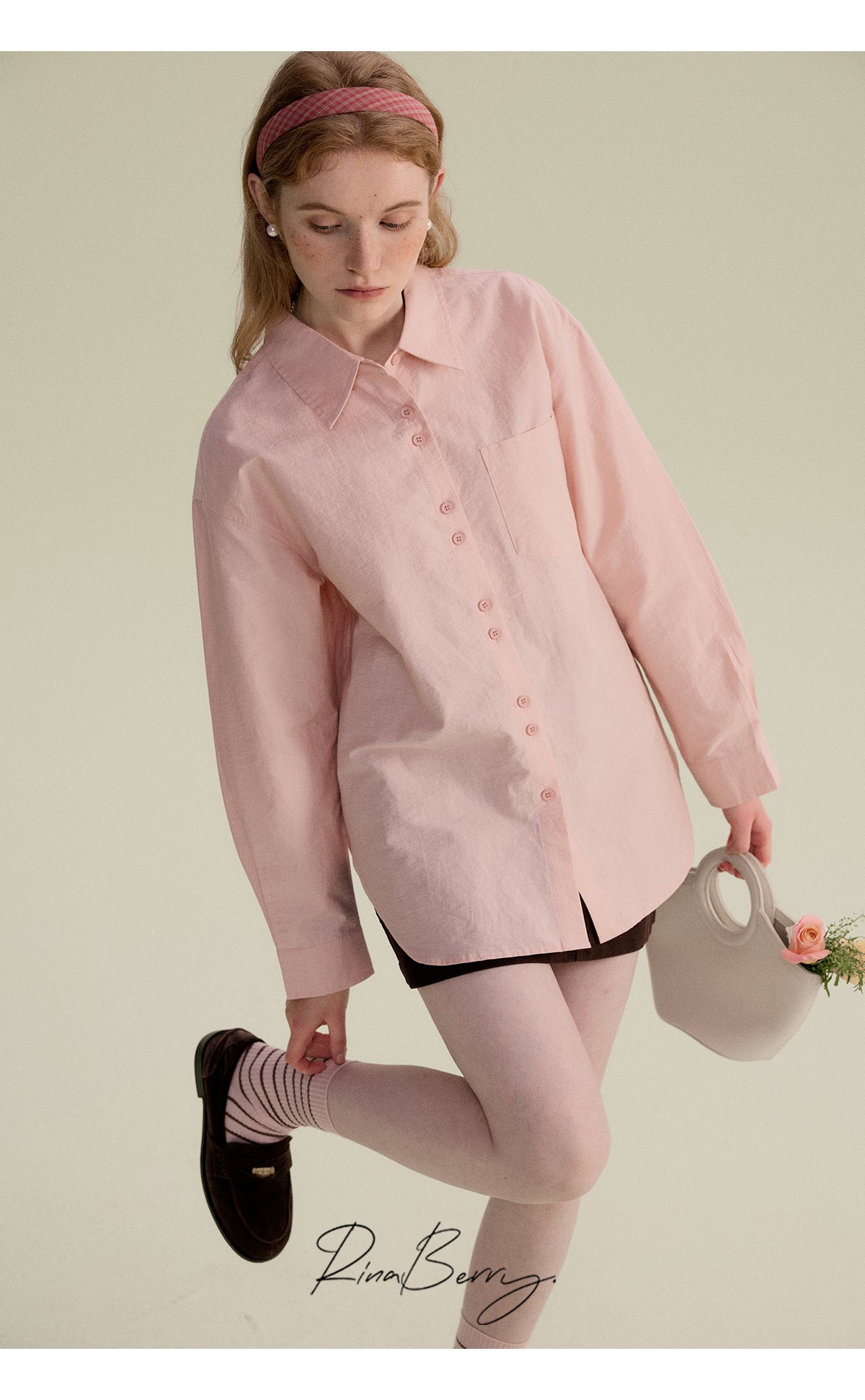 Monotone Paired-Button Shirt