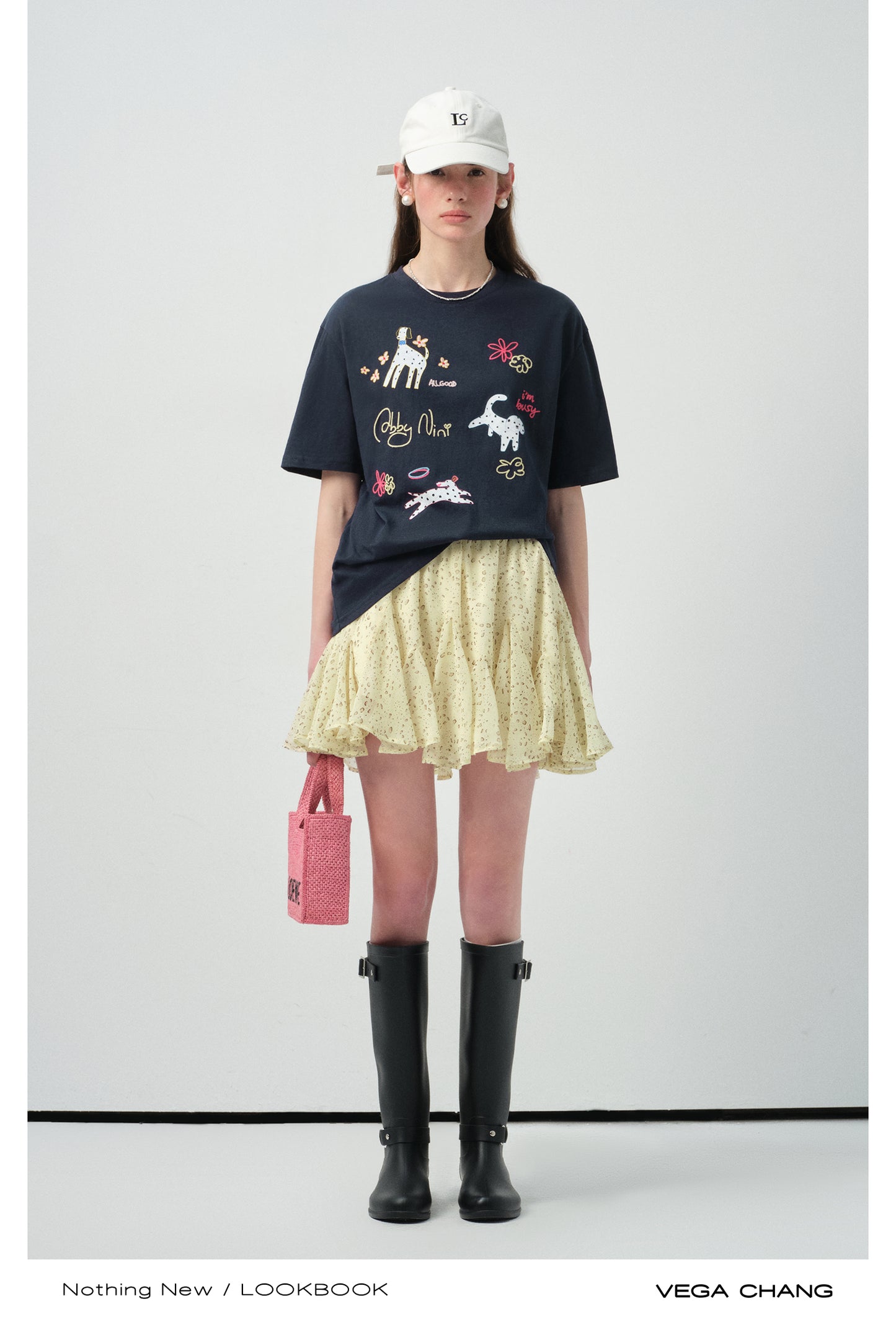 Printed Flutter Skirt With Elastic Waist