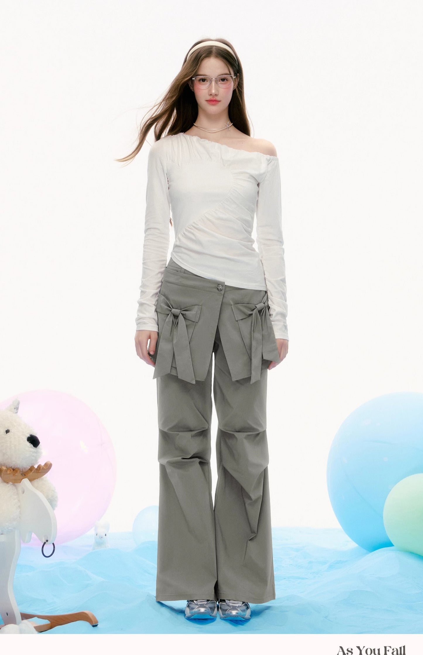 Asymmetrical One-Shoulder Ruched Top