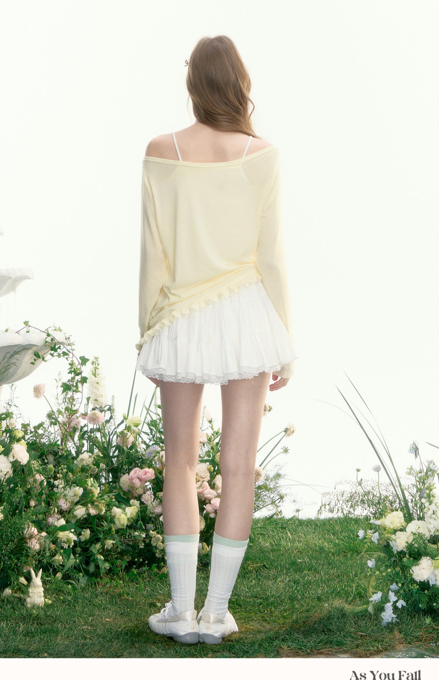Asymmetric Off-Shoulder Sheer Draped Top