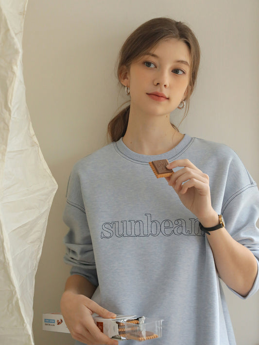Embroidered Sweatshirt With Contrast Stitching