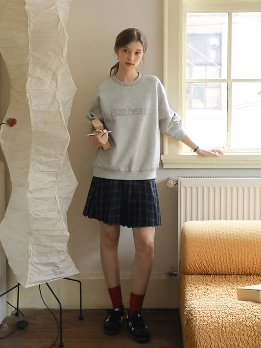 Embroidered Sweatshirt With Contrast Stitching