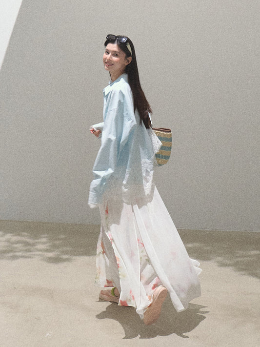 Lace Detailed Cotton Shirt