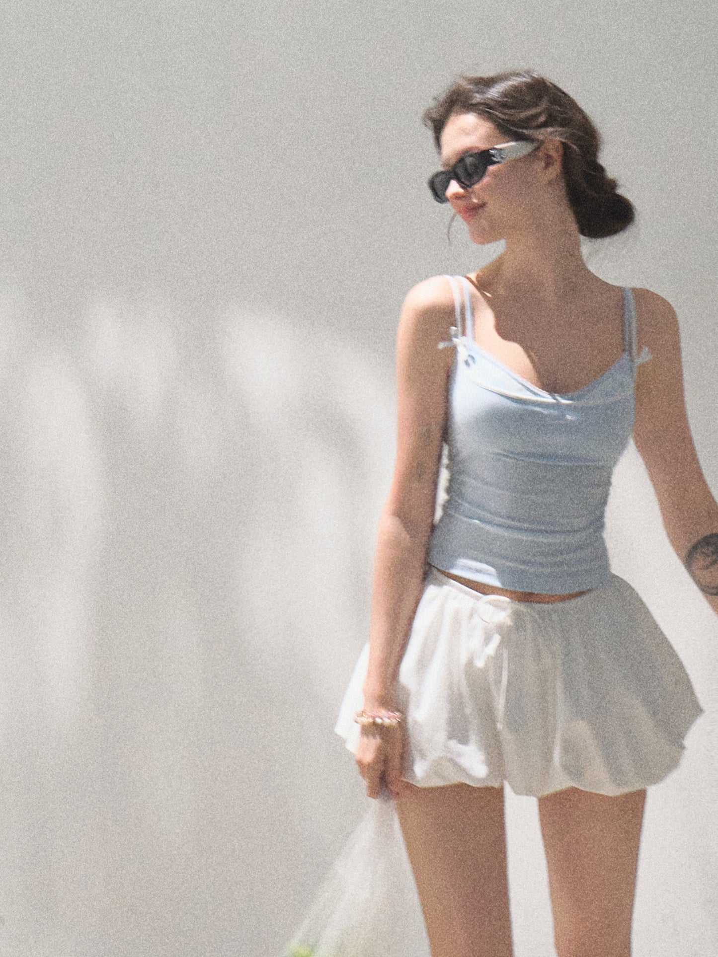 Bubble Hem Mini Skirt In Two Styles