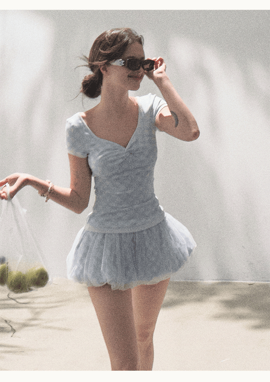 Bubble Hem Mini Skirt In Two Styles