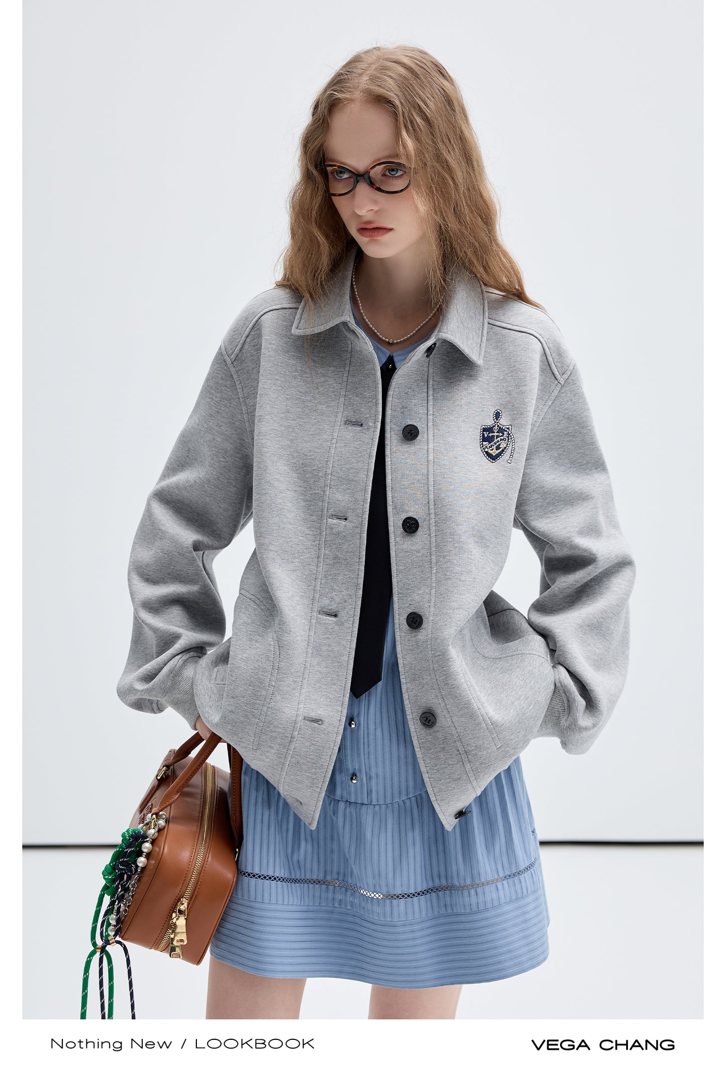 Small Patch Button-Up Shirt Jacket
