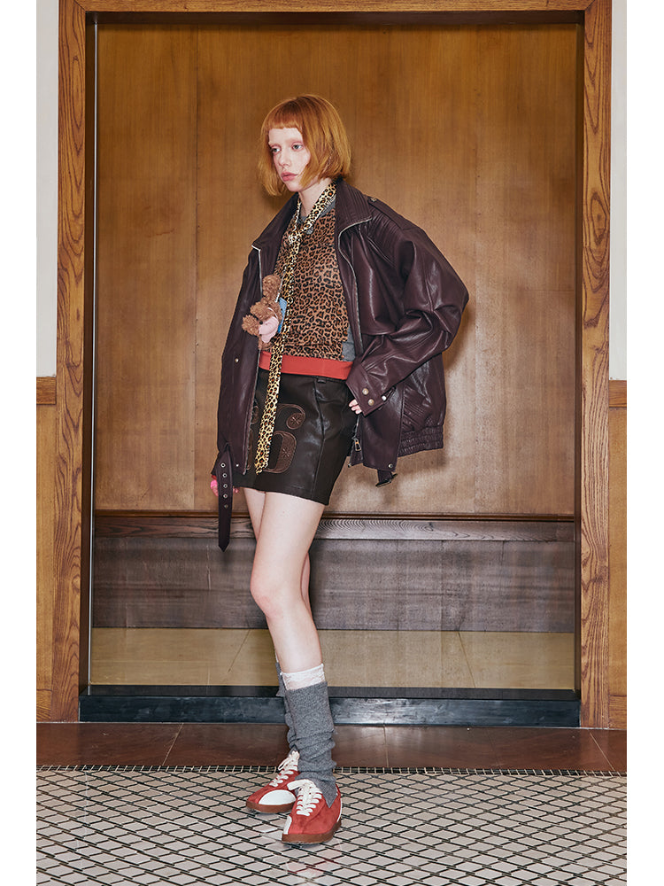 Retro Modern Quilted Faux Leather Jacket