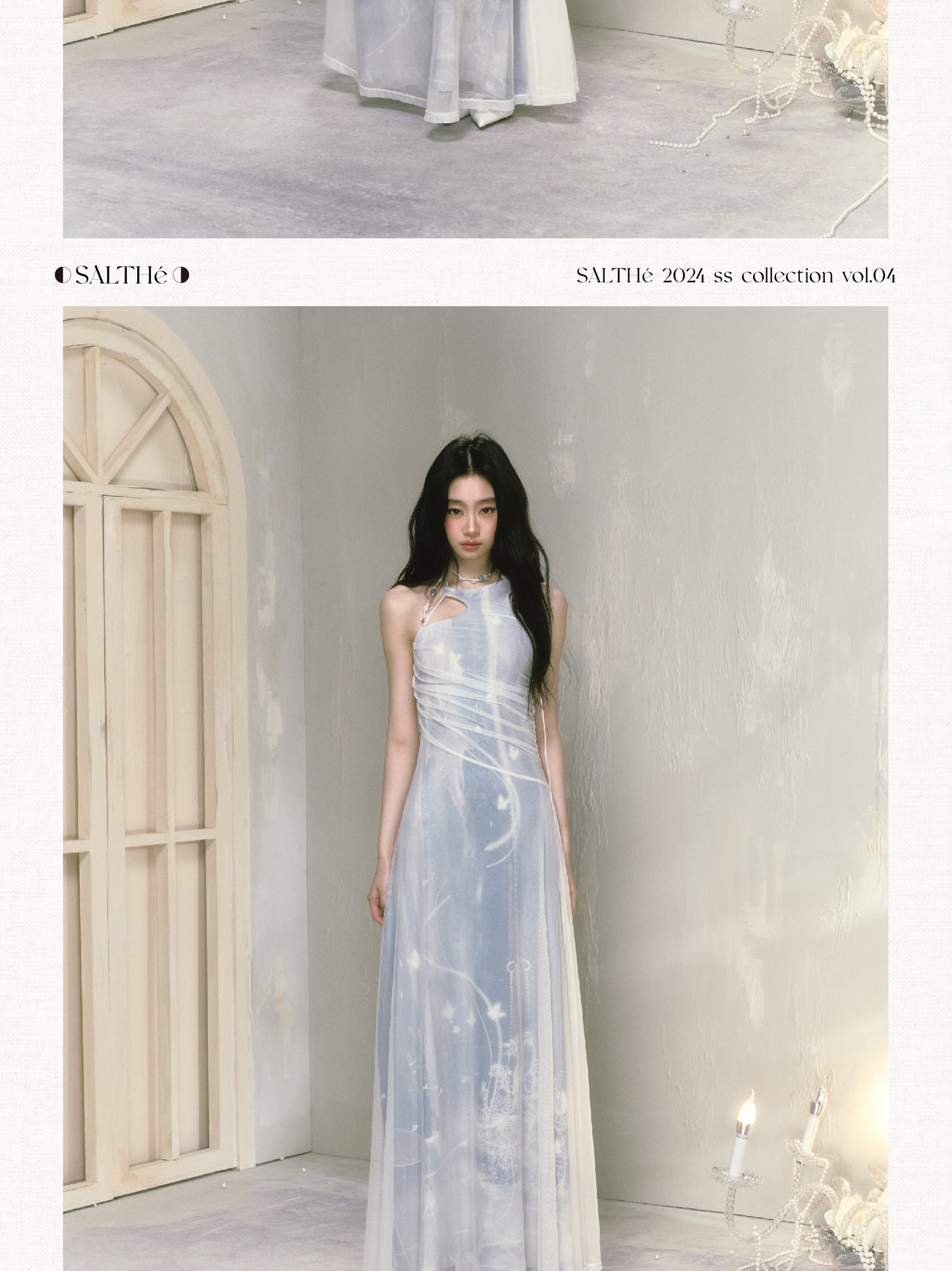 Asymmetric Halter Neck Dress And Matching Top