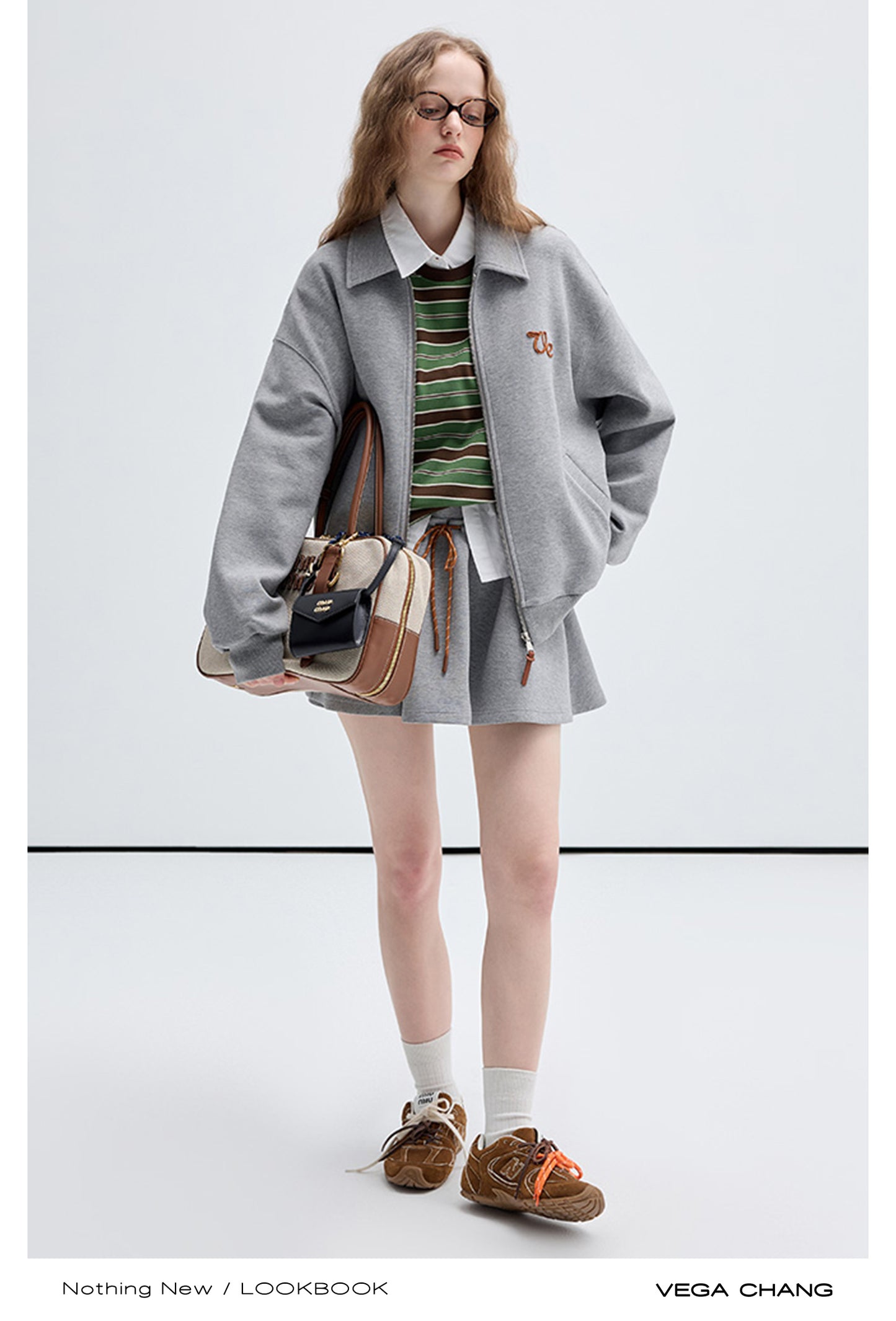 Zip Up Sweatshirt With Small Patch
