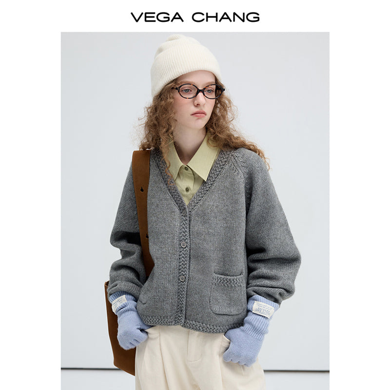Casual Knit Cardigan With Slip Pockets