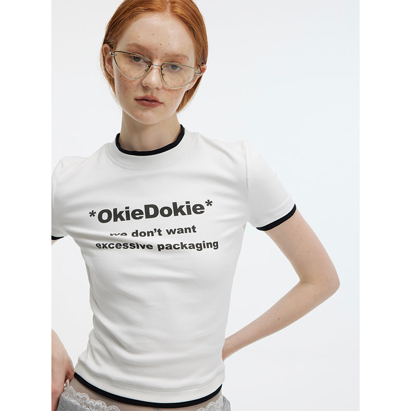 Letter Print T-Shirts With Relaxed And Slim Fits