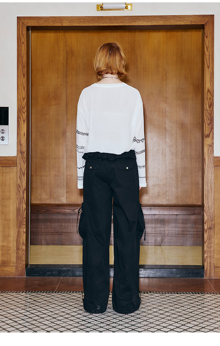Breathable Semi-Sheer Oversize Tie Print T-Shirt