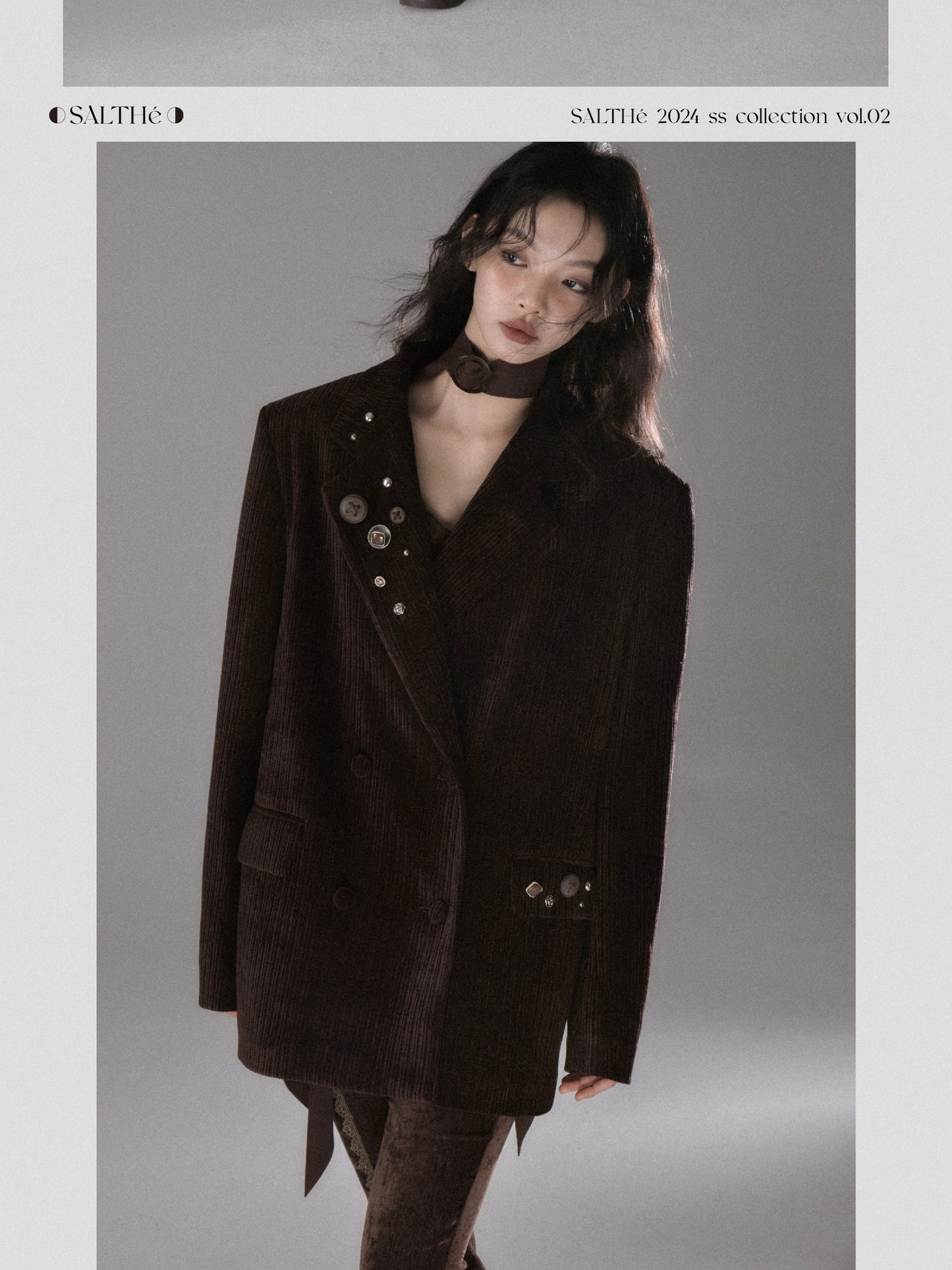 Corduroy Double-Breasted Button Jacket