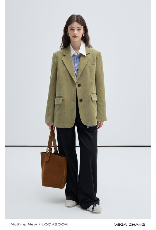 Herringbone Corduroy Classic Blazer