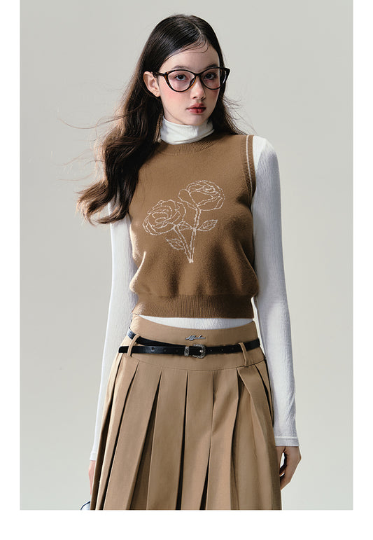 Mix And Match Floral Vest & Cardigan