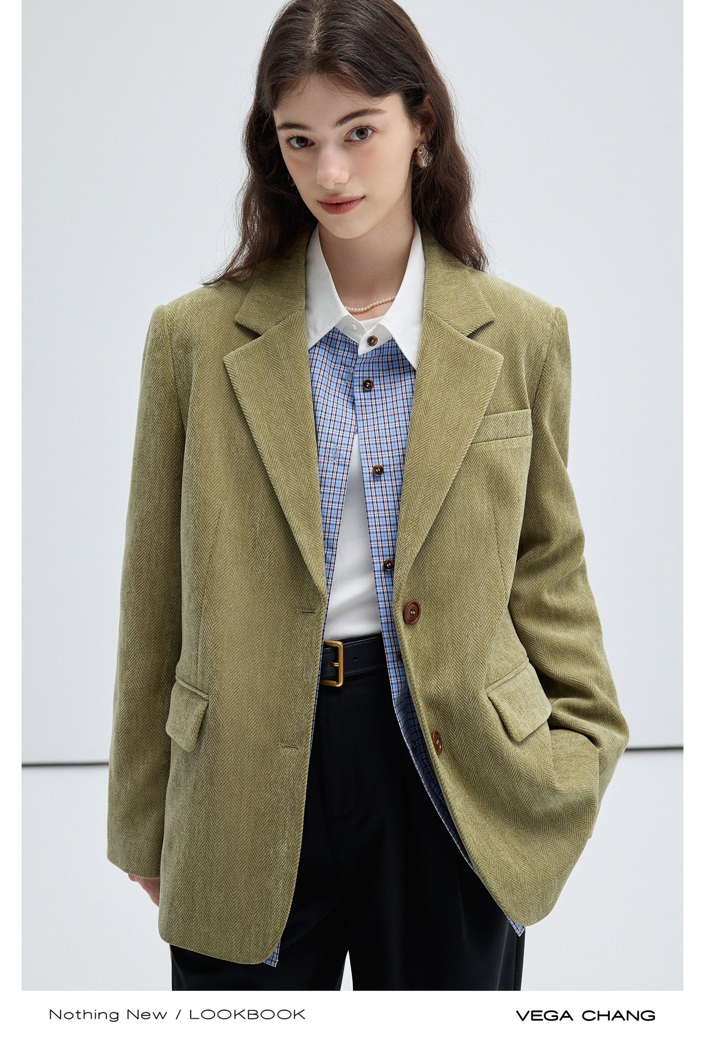 Herringbone Corduroy Classic Blazer