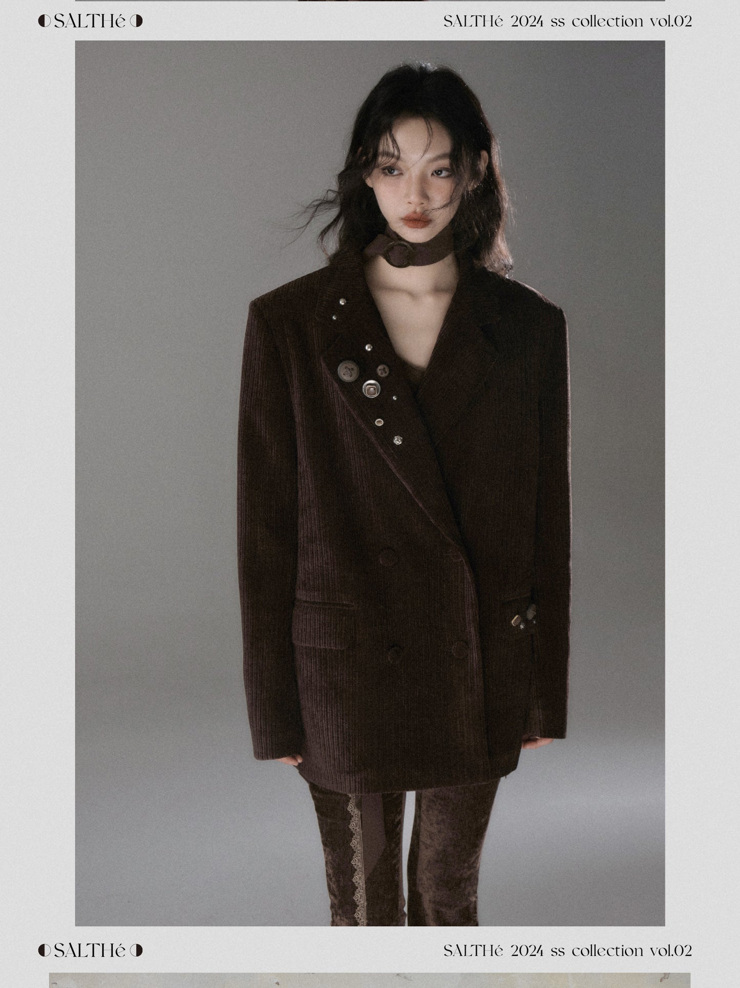 Corduroy Double-Breasted Button Jacket