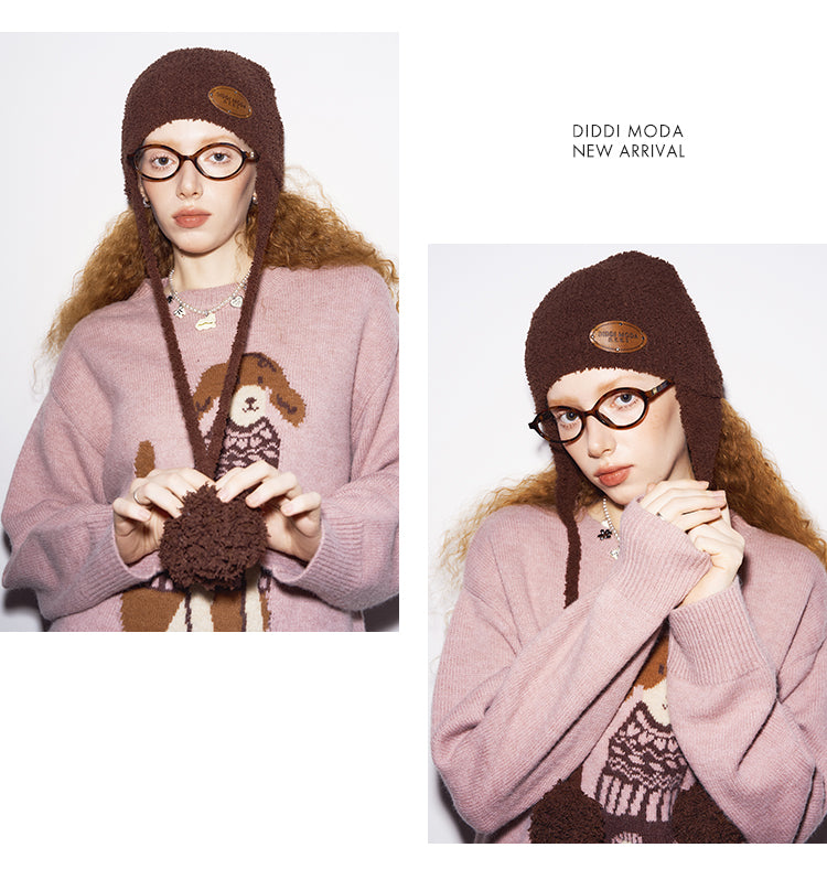 Soft Bouclé Pom Pom Bonnet