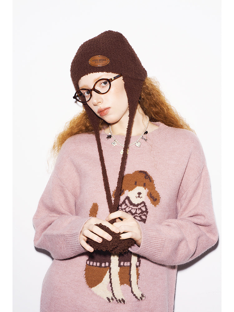 Soft Bouclé Pom Pom Bonnet