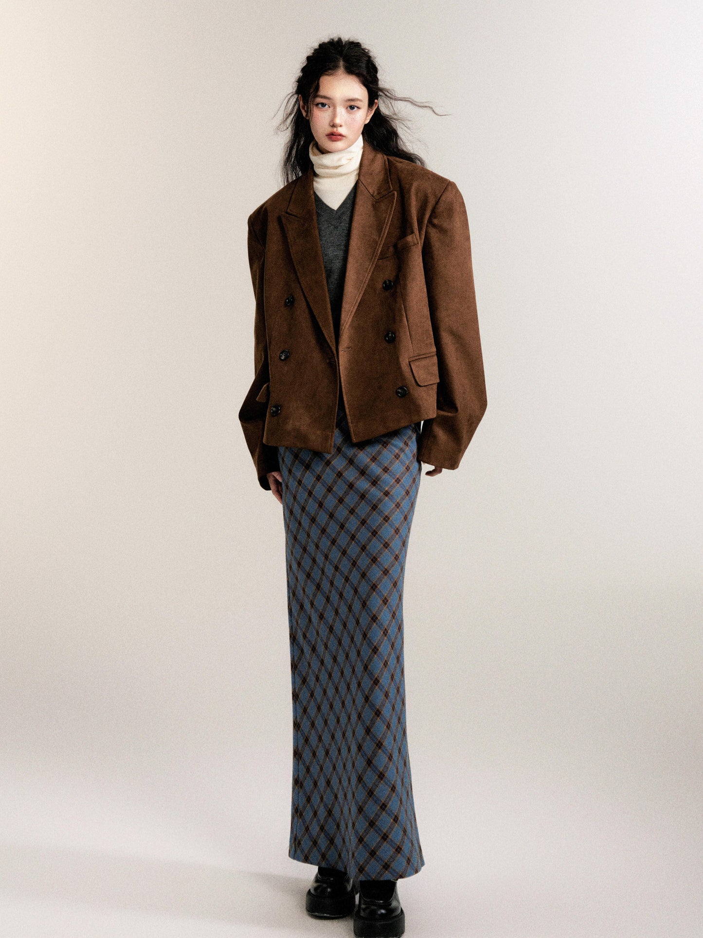 Bias Plaid A-Line Skirt In Long And Short Lengths