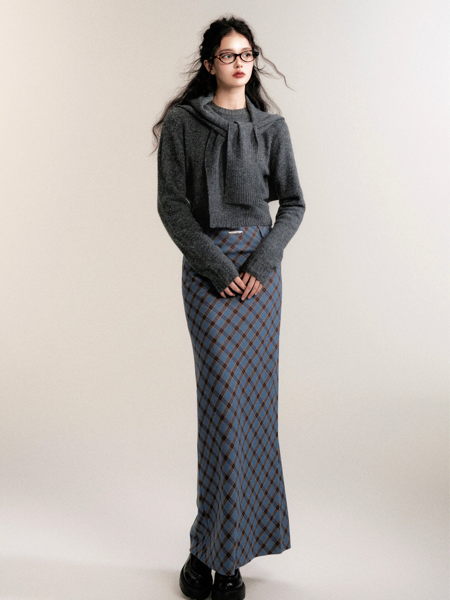 Bias Plaid A-Line Skirt In Long And Short Lengths