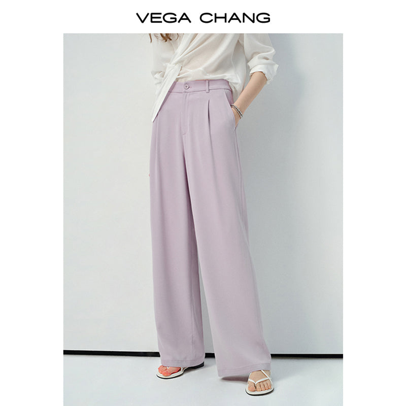 Twisted Sheer Asymmetric Shirt & Straight-Leg Pants
