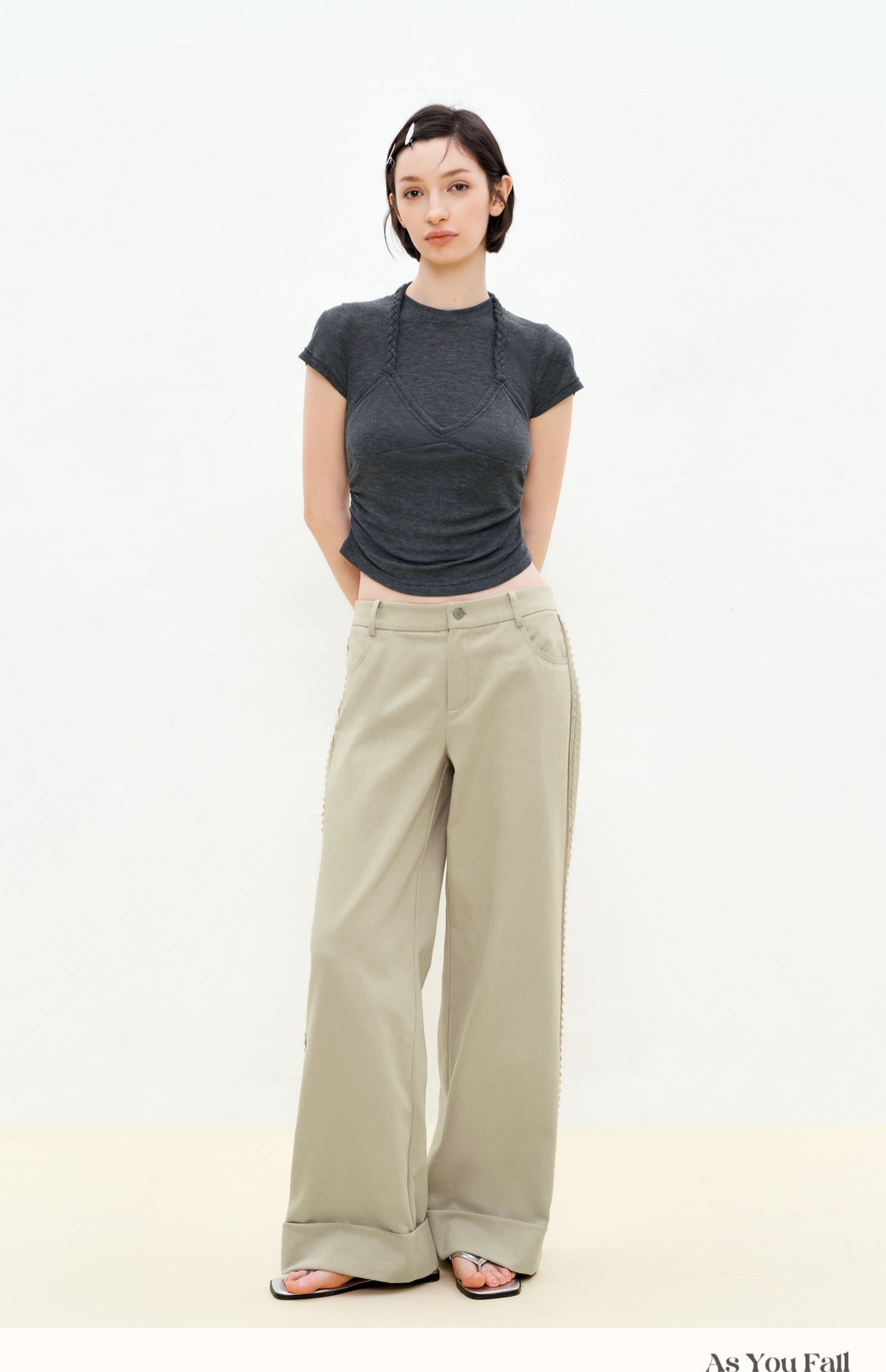 Braided Halter Layered T-Shirt