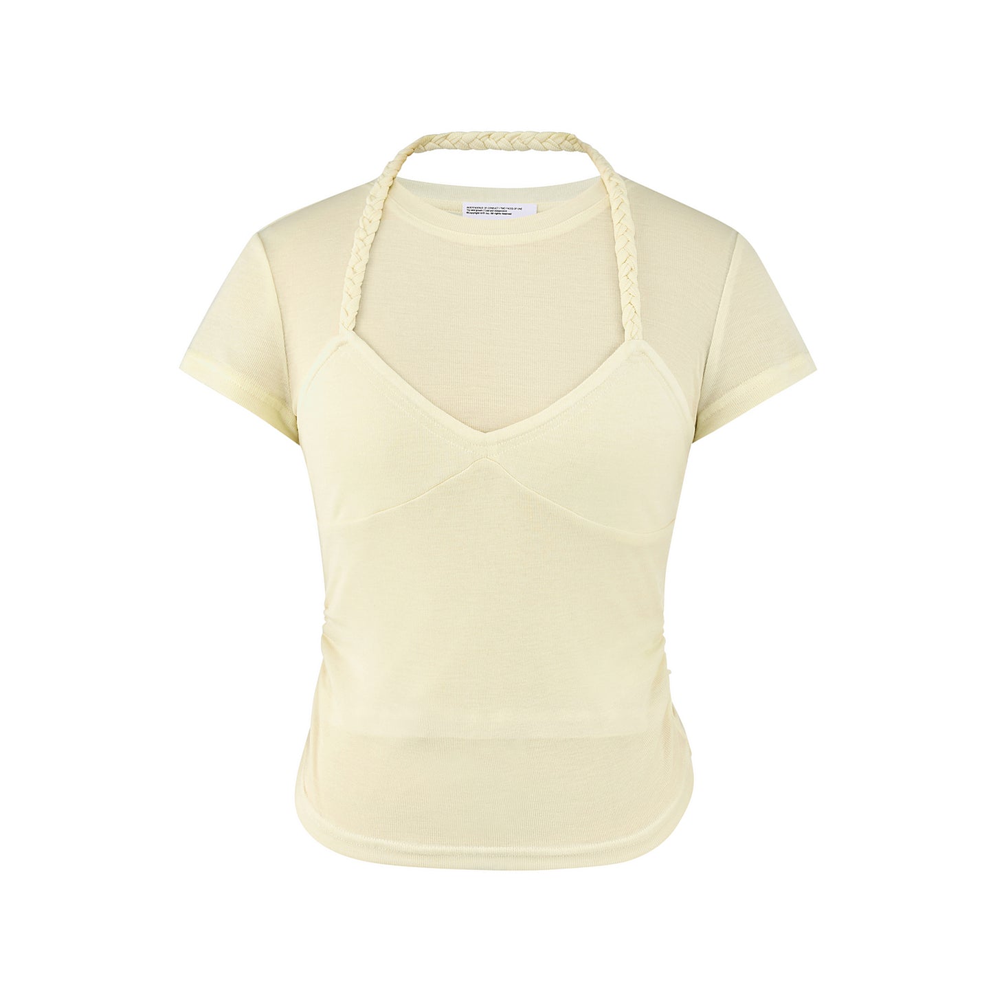 Braided Halter Layered T-Shirt