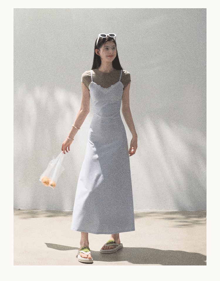 Layered Camisole T-Shirt Dress