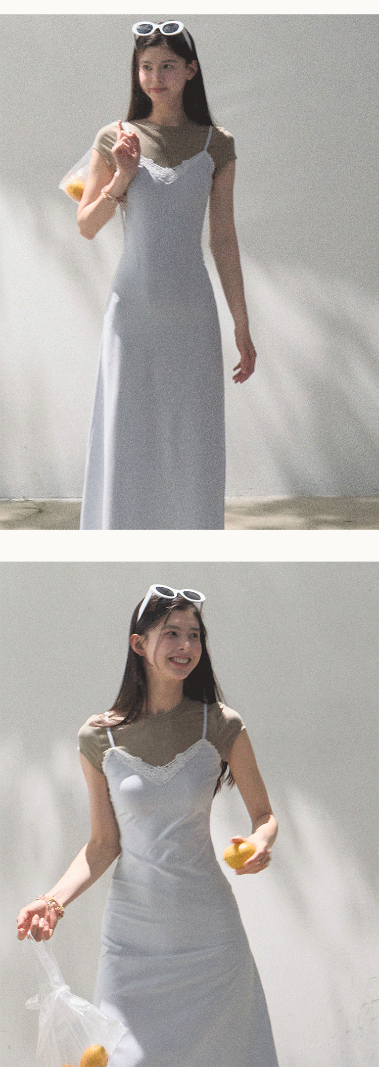 Layered Camisole T-Shirt Dress