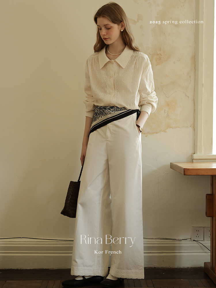 Floral-Embroidered Shirt