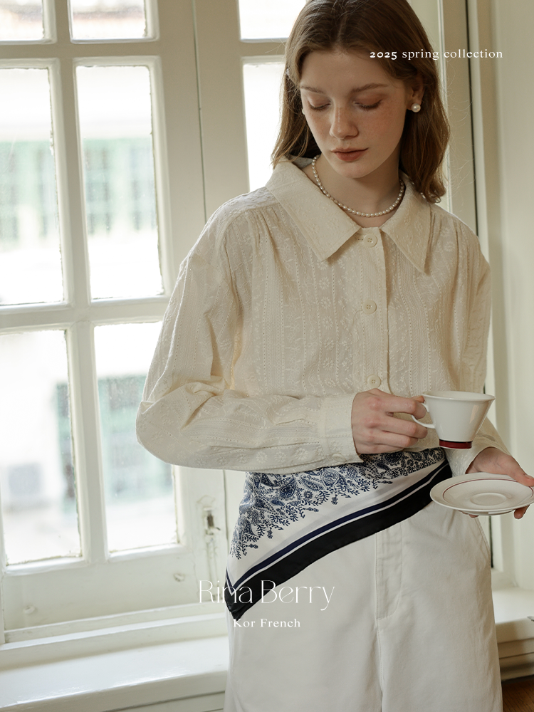 Floral-Embroidered Shirt