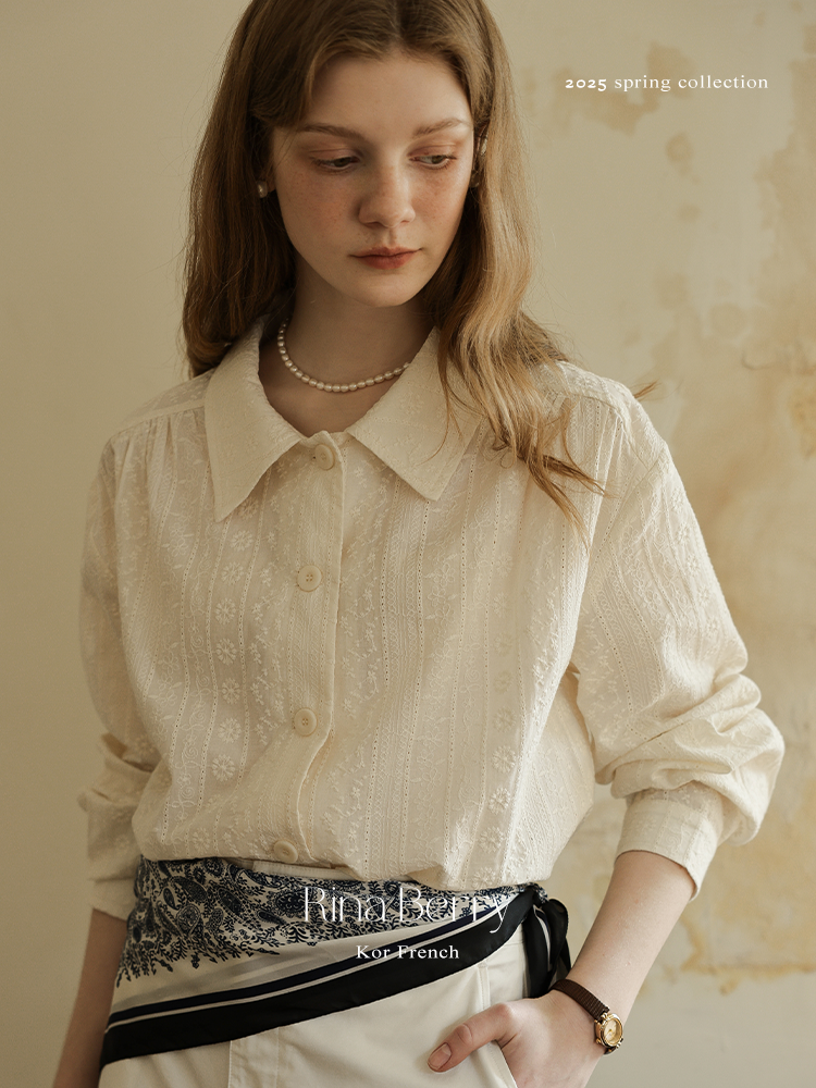Floral-Embroidered Shirt