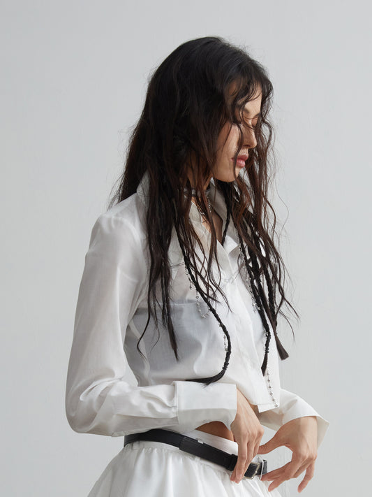 Cropped Cotton Shirt