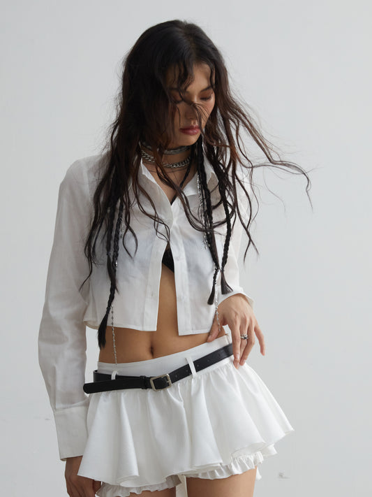 Cropped Cotton Shirt