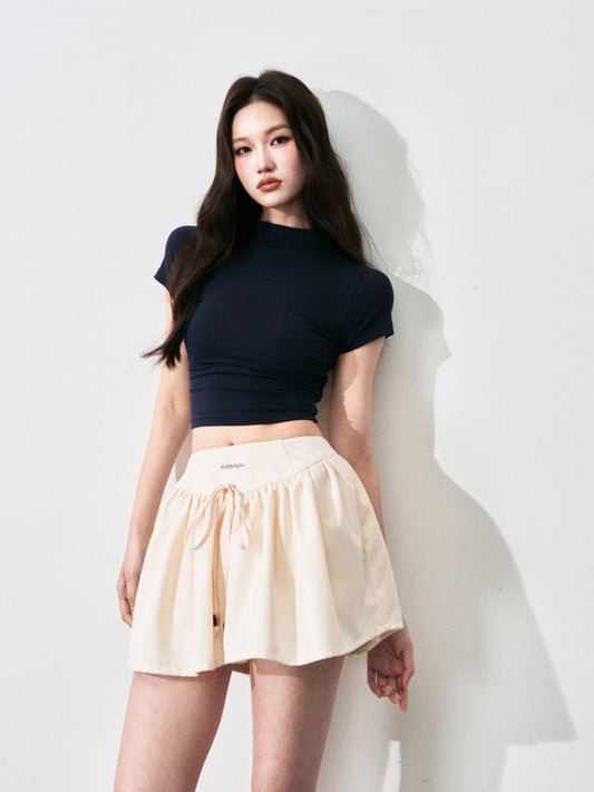 Open-Back Fitted T-Shirt With Twisted Detail