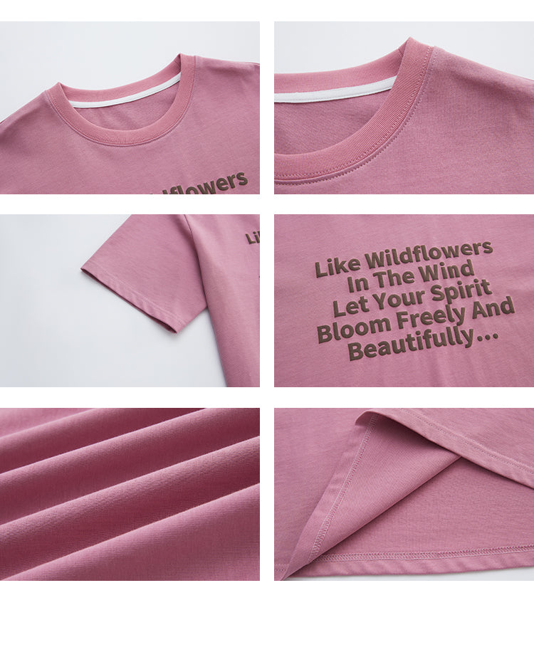 Poetic Message Print T-Shirt