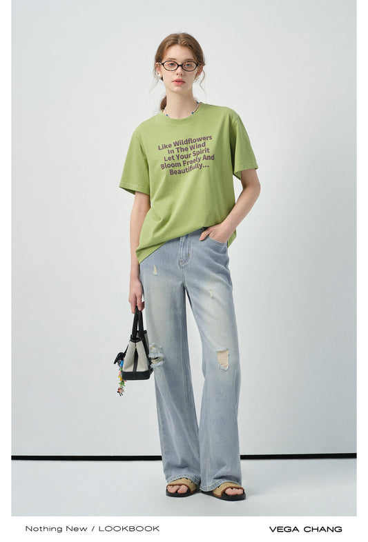 Poetic Message Print T-Shirt