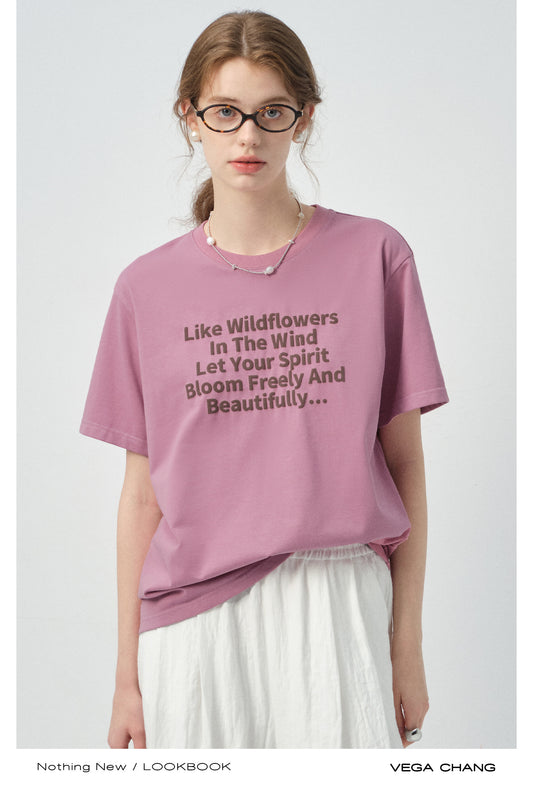 Poetic Message Print T-Shirt